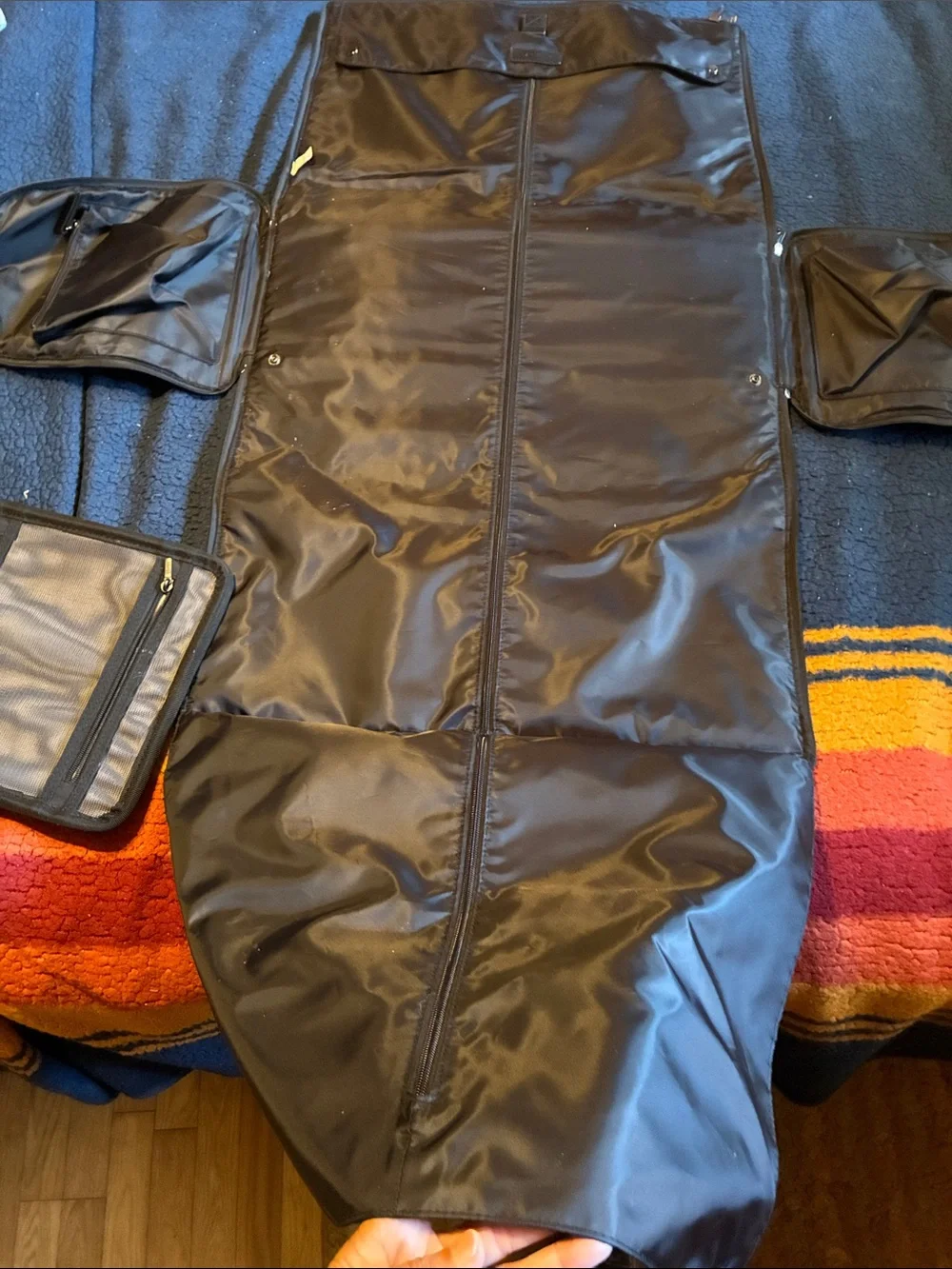 Stackers Men's Black Travel Garment Bag with Organizer